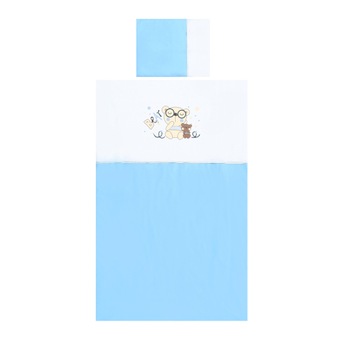 Set Lorelli Lenjerie Pat 15 Piese cu Broderie, Za Za Blue Set Lorelli Lenjerie Pat 15 Piese cu Broderie, Za Za Blue