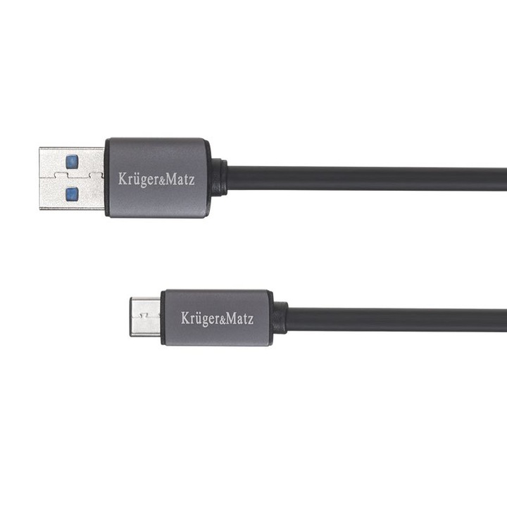 Cablu de Date USB 3.0 Type C, Lungime Cablu 1 M, Viteza transfer date de 5Gbps, Design Ergonomic, Negru