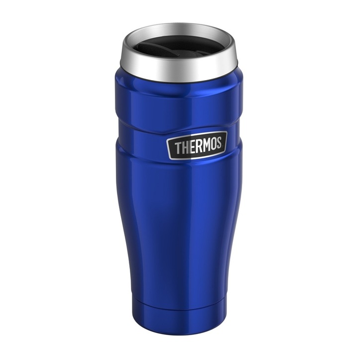 Cana termos etans, inox, albastru, 470 ml