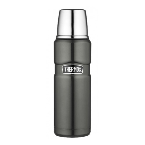 Termos pentru bauturi, inox, gri metalizat, 470 ml