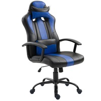 Scaun gaming Vinsetto, Inaltime reglabila, Perna, 66x64x116 cm, Albastru/Negru
