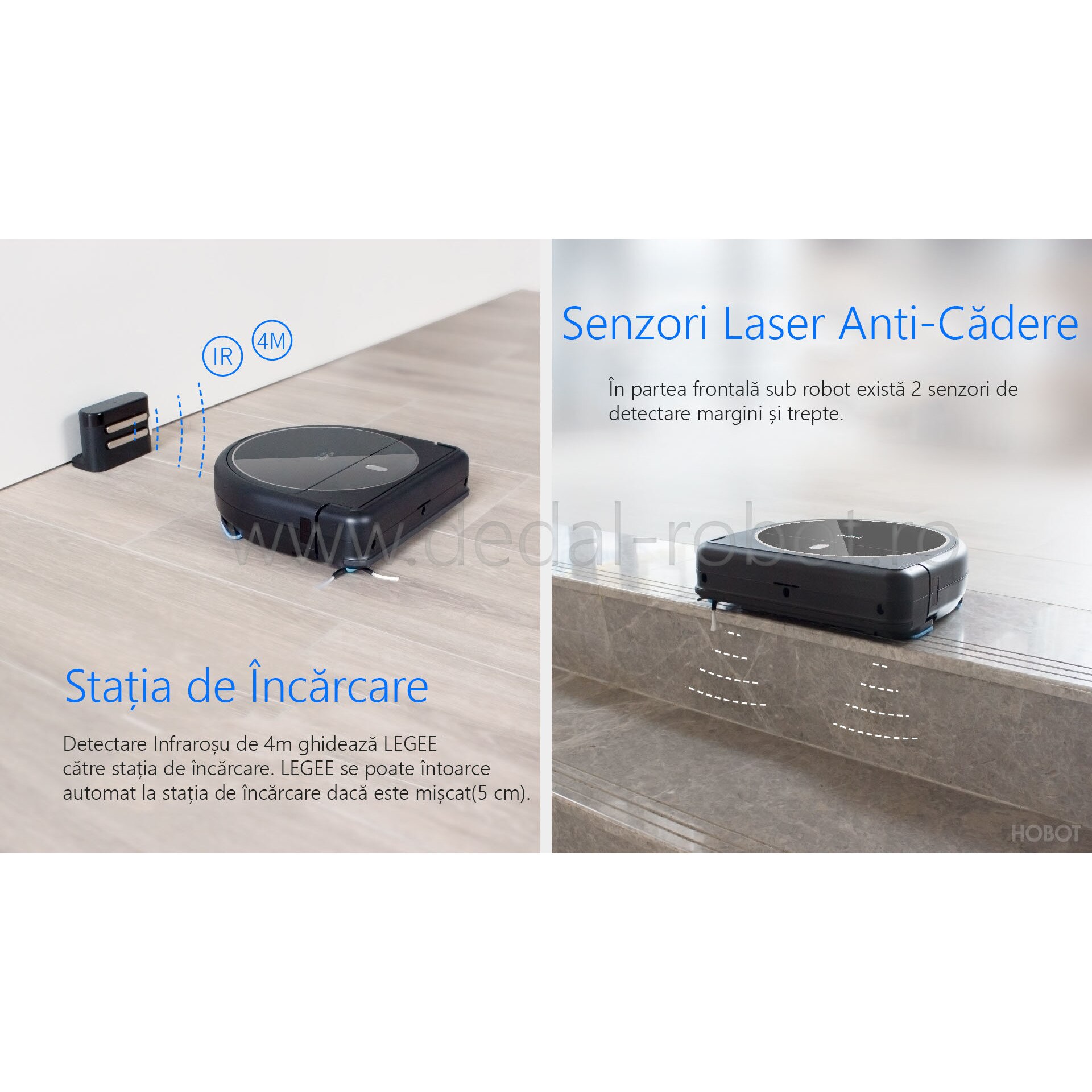 Aspirator Mop Robot, Legee 688 4 in 1, cu Aplicatie mobila, Telecomanda, FastBrush, Navigare Smart, Negru