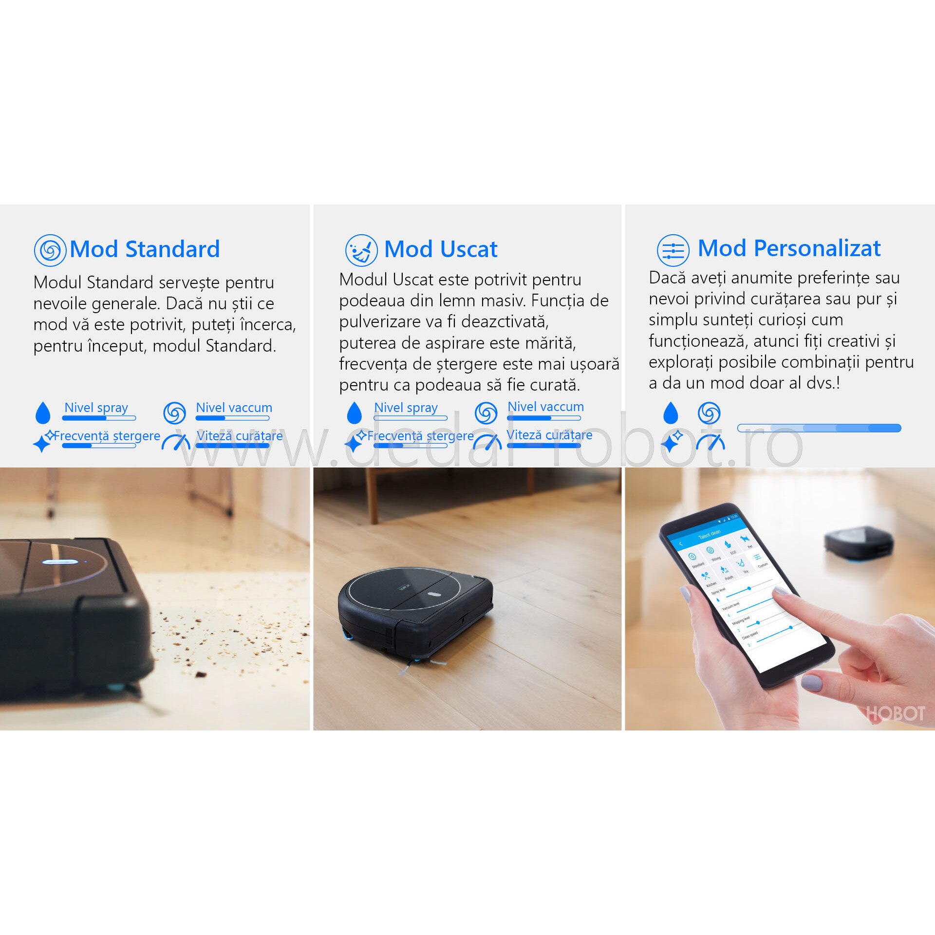 Aspirator Mop Robot, Legee 688 4 in 1, cu Aplicatie mobila, Telecomanda, FastBrush, Navigare Smart, Negru