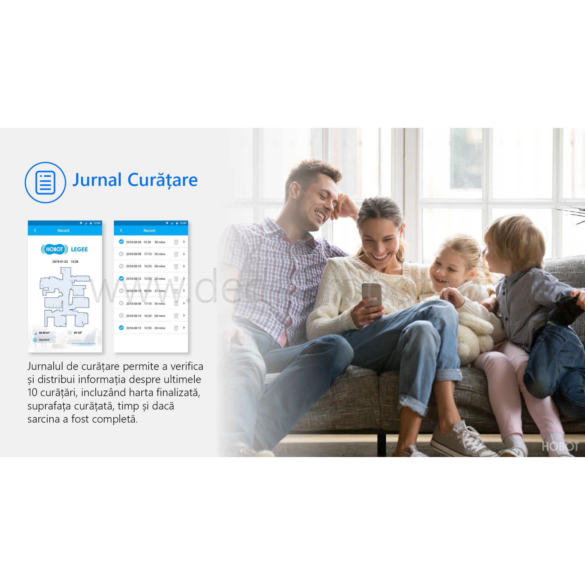 Aspirator Mop Robot, Legee 688 4 in 1, cu Aplicatie mobila, Telecomanda, FastBrush, Navigare Smart, Negru