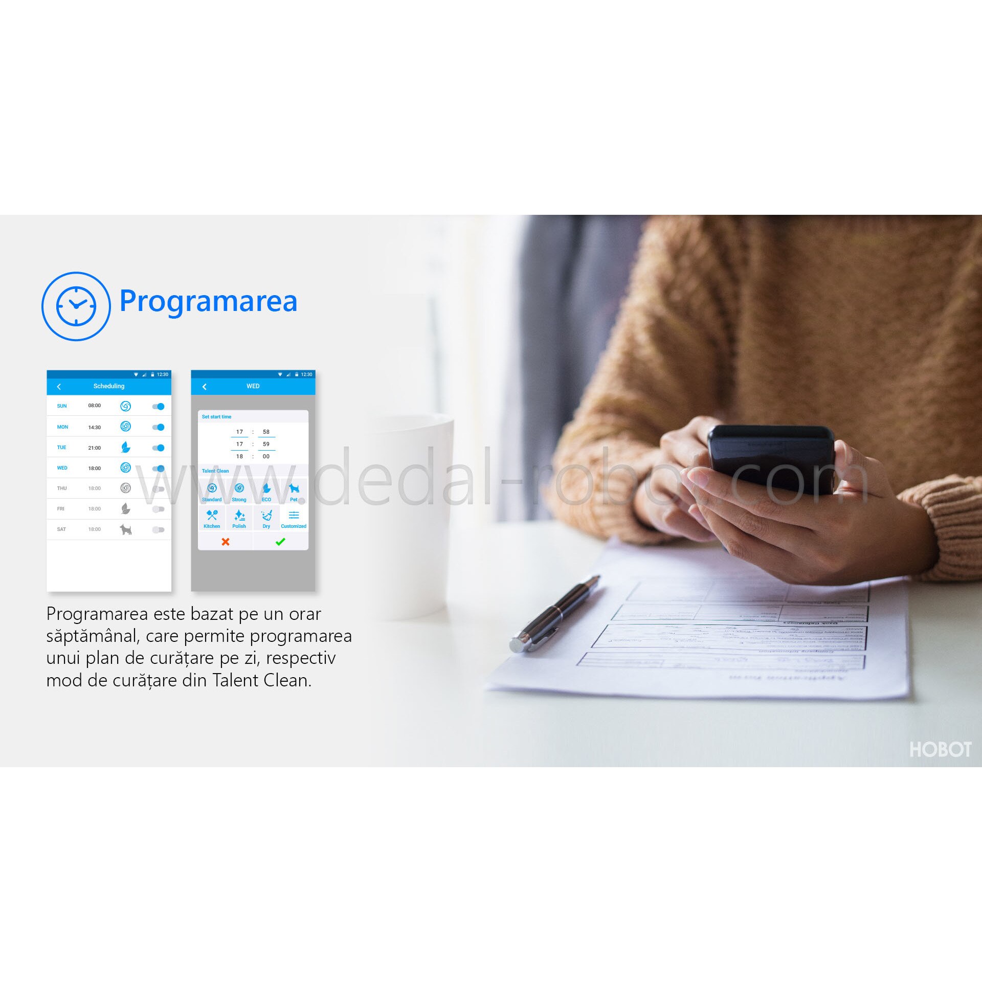 Aspirator Mop Robot, Legee 688 4 in 1, cu Aplicatie mobila, Telecomanda, FastBrush, Navigare Smart, Negru