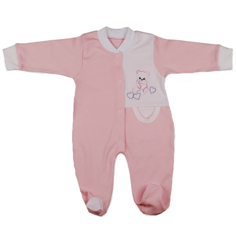 Salopeta cu maneca lunga pentru bebelusi Pifou Model 17 M17-R, Multicolor, 62 cm