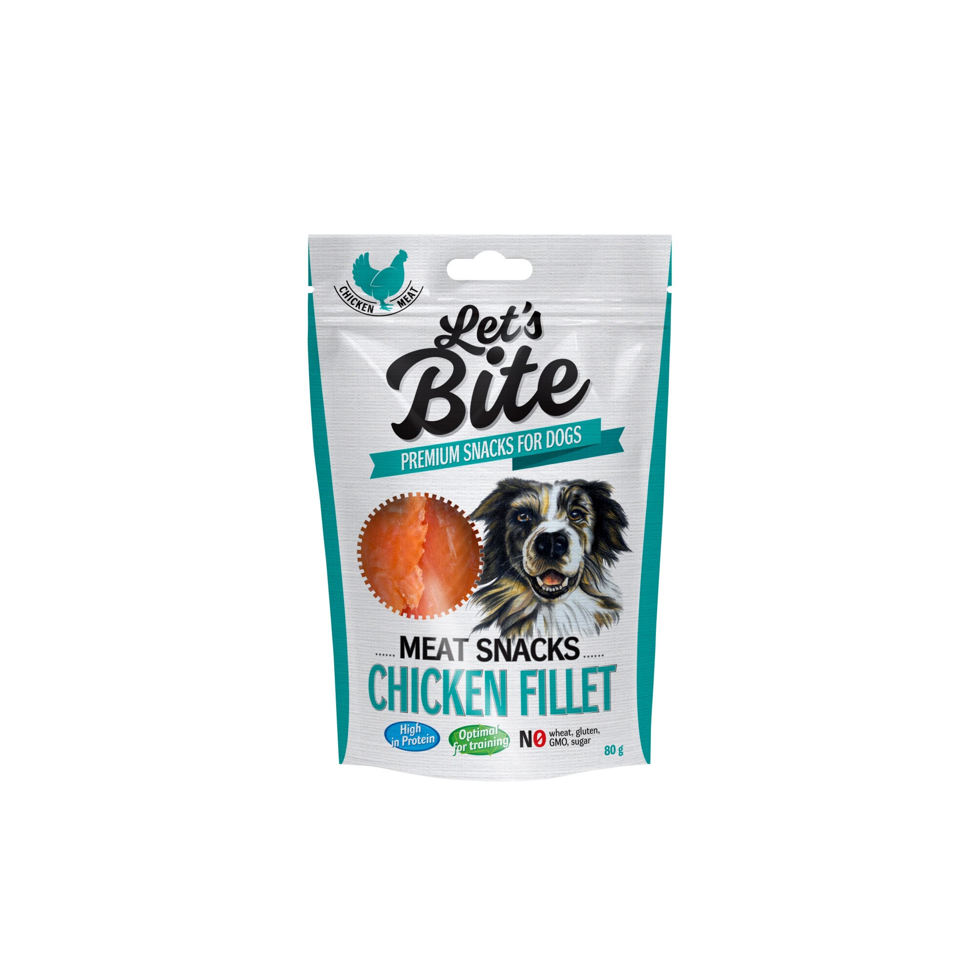 Recompensa Caine Brit Lets Bite Meat Snacks cu Pui File, 4x 80 g