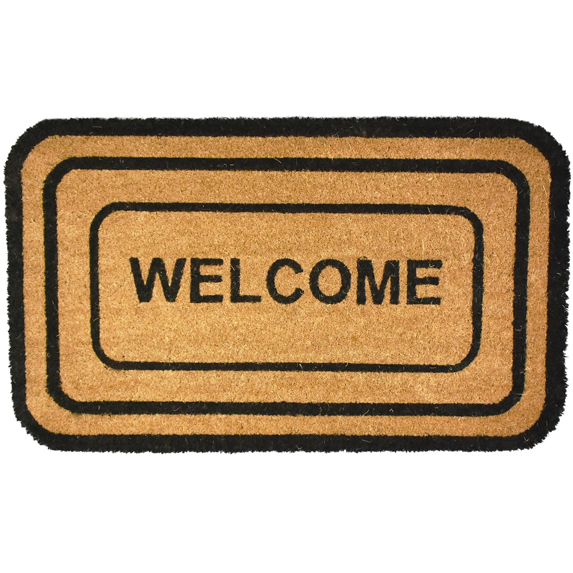 Covoras intrare Casa Plastor, cocos vopsit, Welcome, 75x45cm