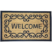 Covoras intrare Casa Plastor, fibre cocos, Welcome Shapes ,60x40cm