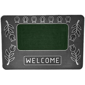 Covoras intrare Casa Plastor, cauciuc, Welcome, 60x40cm, verde Covoras intrare Casa Plastor, cauciuc, Welcome, 60x40cm, verde