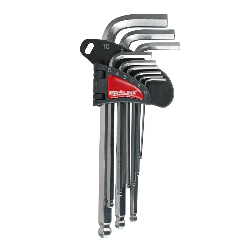 Set 9 chei negative CR-VA, sferice, lungi, Profi Tools, 1.5- 10mm