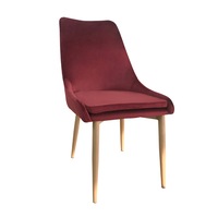 scaun dining elisa catifea picioare metalice imitatie lemn bordo imagen 36_0_
0