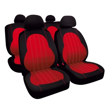 Set Huse scaune auto Alyssa, 9buc, culoare Rosu Set Huse scaune auto Alyssa, 9buc, culoare Rosu