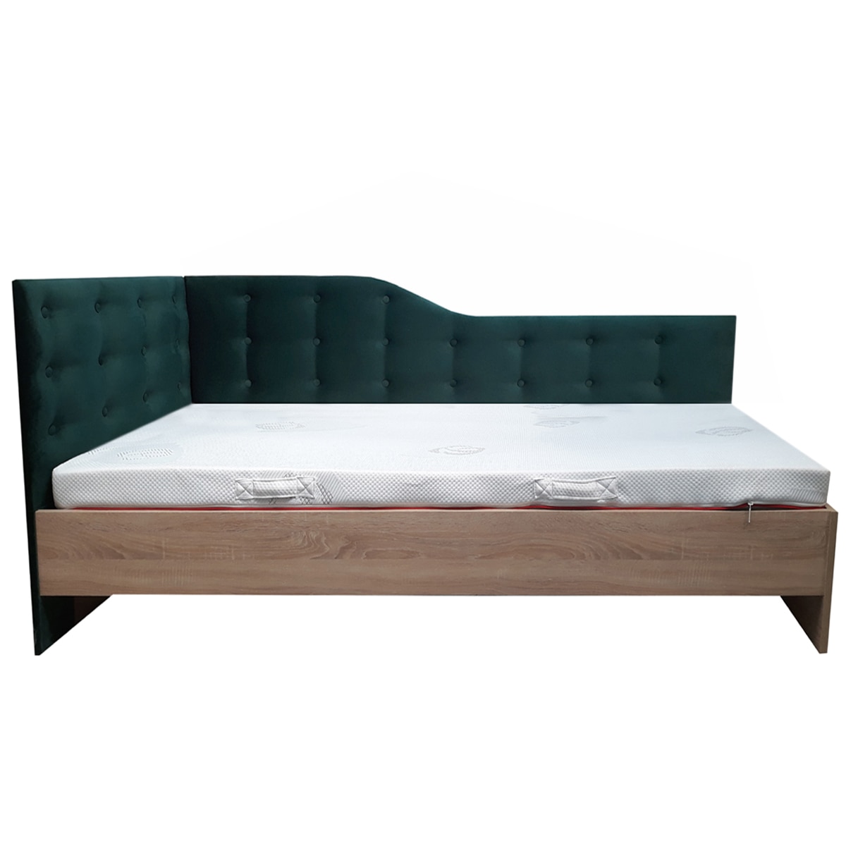 Pat Tapitat de Colt Genarom TOM 160 ST Fara Leat, Kronos 19 / Stejar Sonoma, 204 x 164,5 x 87 cm