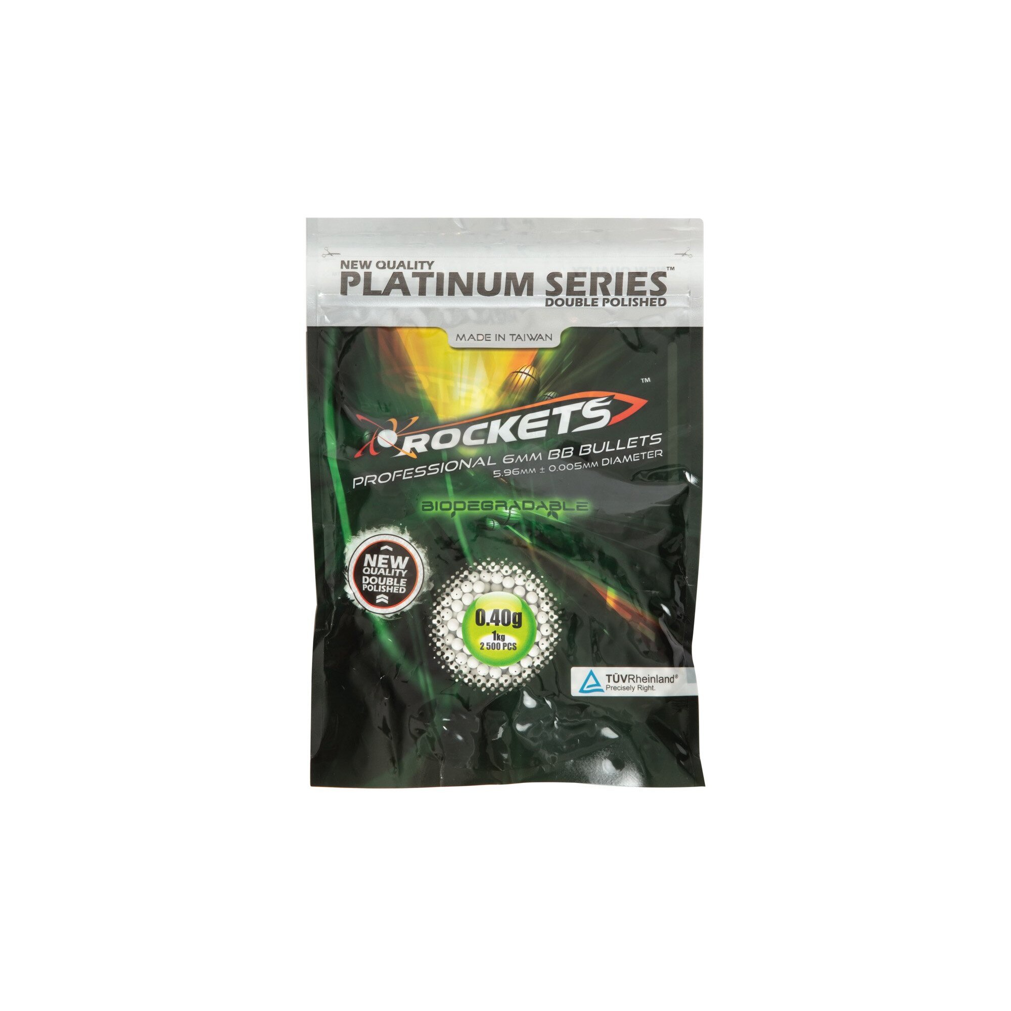 Bile Airsoft Rockets Platinum Series 0.40g BIO 1kg, albe