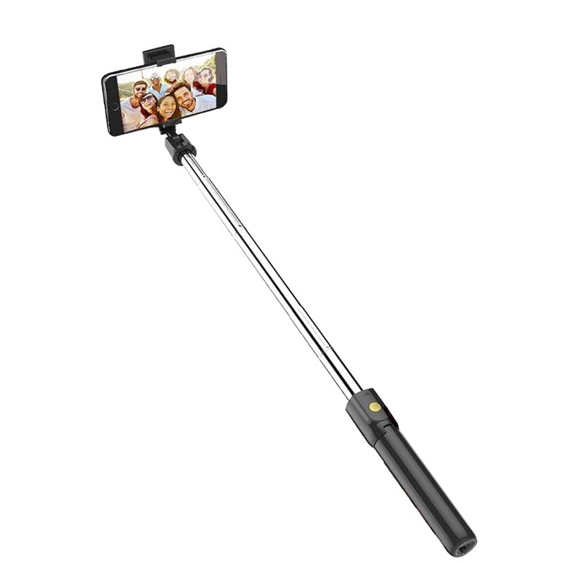 Selfie stick multifunctional cu telecomanda, Bluetooth 4.0, ABS/Metal, Negru
