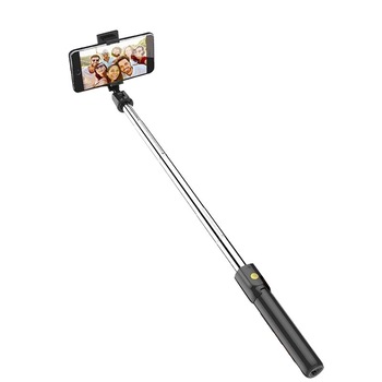 Selfie stick multifunctional cu telecomanda, Bluetooth 4.0, ABS/Metal, Negru Selfie stick multifunctional cu telecomanda, Bluetooth 4.0, ABS/Metal, Negru