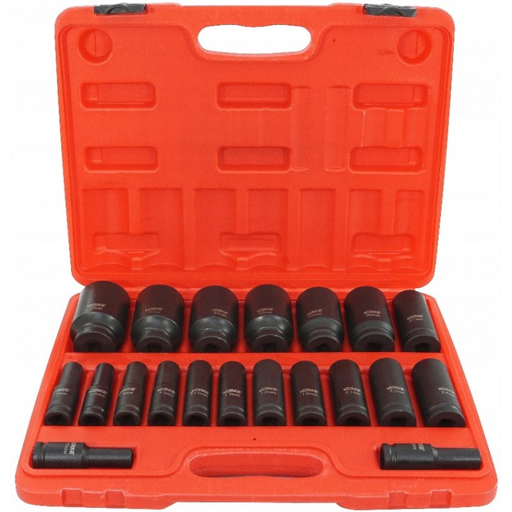 Set de chei tubulare IMPACT 20 piese 10-38mm 1/2" V39463 VERKE