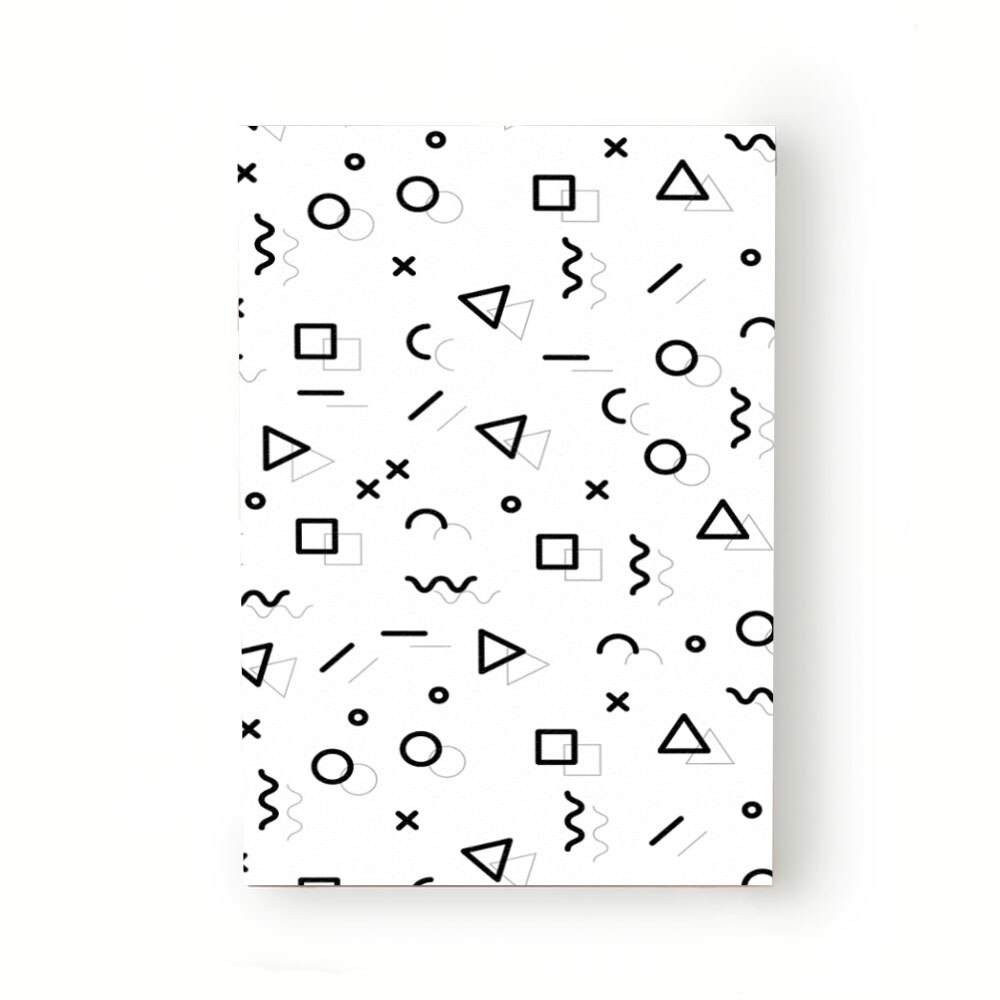 Caiet tip Agenda Heartwork cu muchie cusuta, Geometric minimalist, Latime 140 mm x Inaltime 200 mm