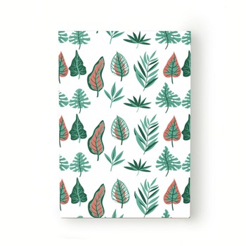 Caiet tip Agenda Heartwork cu muchie cusuta, Frunze tropicale variate, Latime 140 mm x Inaltime 200 mm Caiet tip Agenda Heartwork cu muchie cusuta, Frunze tropicale variate, Latime 140 mm x Inaltime 200 mm