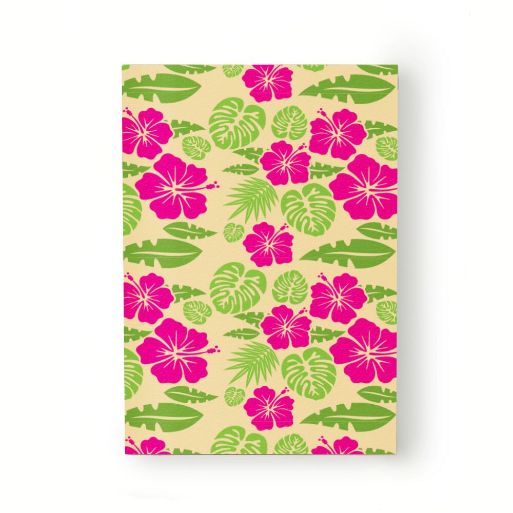 Caiet tip Agenda Heartwork cu muchie cusuta, Flori si frunze tropicale, Latime 140 mm x Inaltime 200 mm