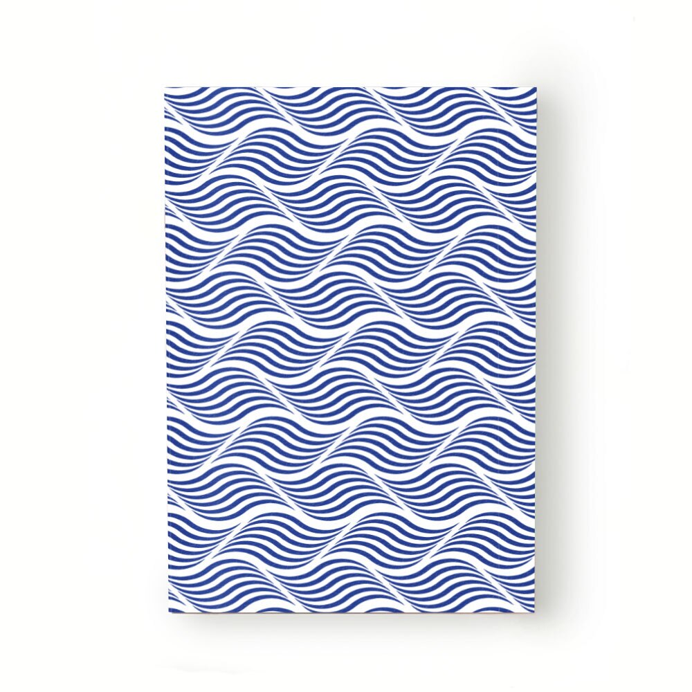 Caiet tip Agenda Heartwork cu muchie cusuta, Linii curbe albastru, Latime 140 mm x Inaltime 200 mm