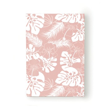 Caiet tip Agenda Heartwork cu muchie cusuta, Roz pastel frunze tropicale, Latime 140 mm x Inaltime 200 mm Caiet tip Agenda Heartwork cu muchie cusuta, Roz pastel frunze tropicale, Latime 140 mm x Inaltime 200 mm