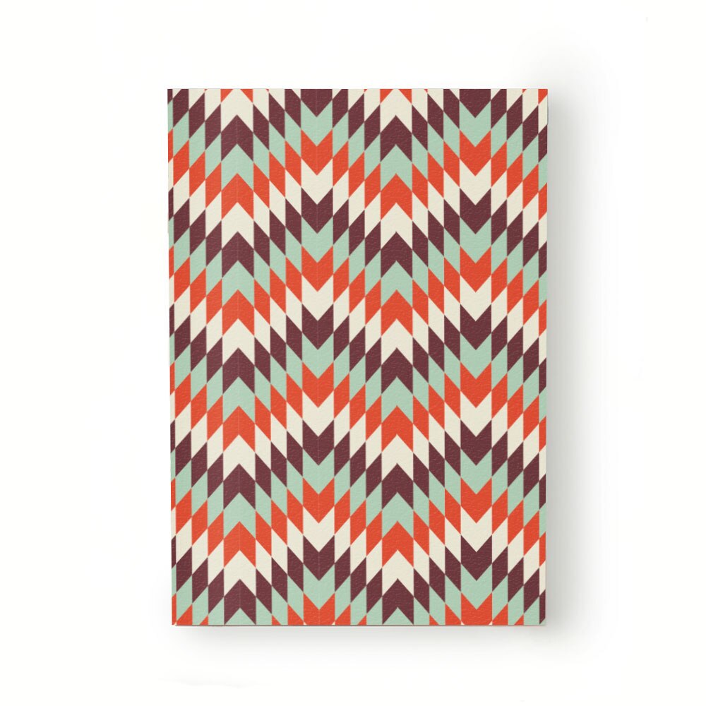 Caiet tip Agenda Heartwork cu muchie cusuta, Geometrie valuri, Latime 140 mm x Inaltime 200 mm