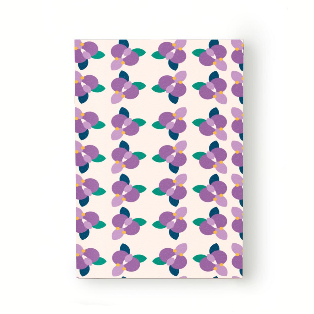 Caiet tip Agenda Heartwork cu muchie cusuta, Floare orhidee mov, Latime 140 mm x Inaltime 200 mm