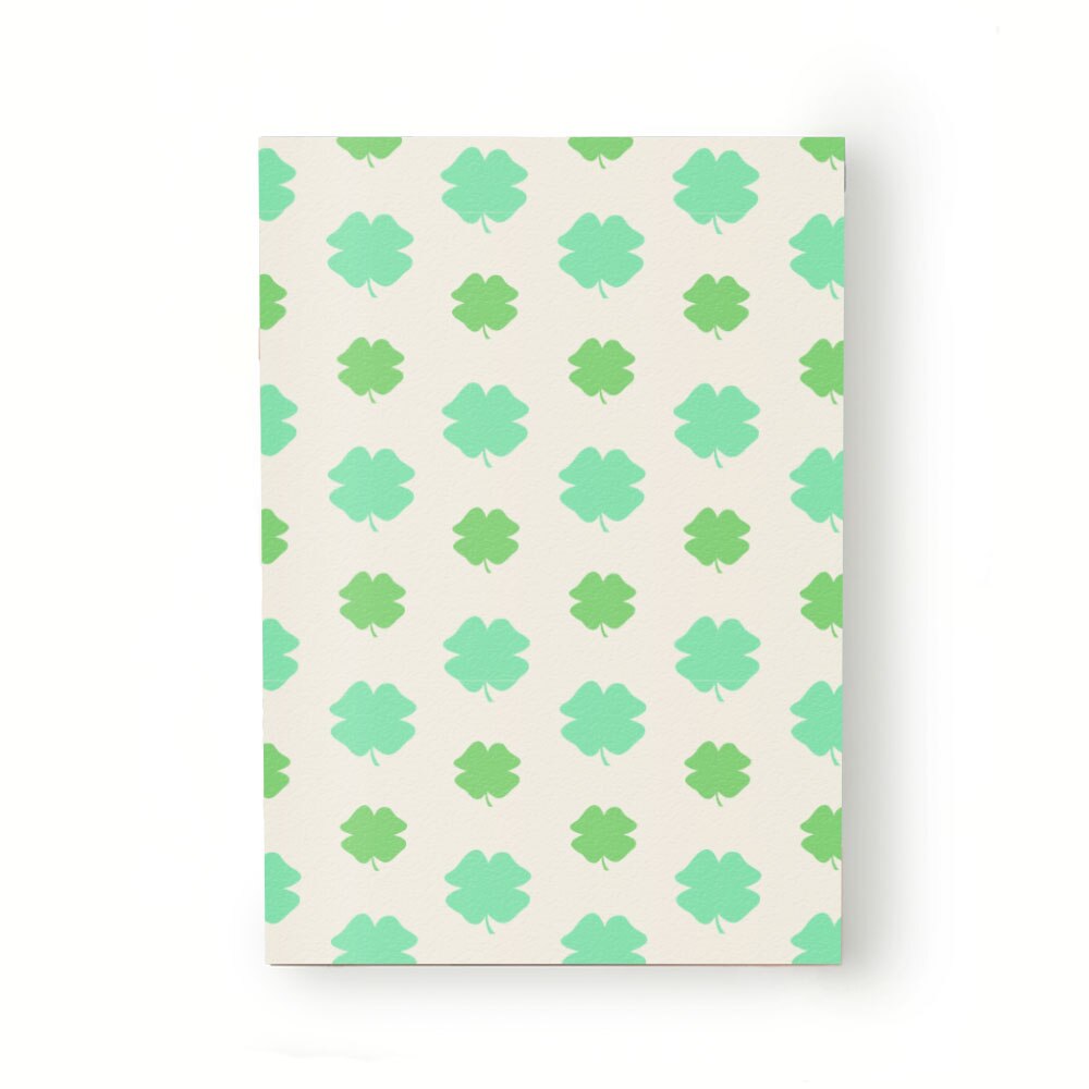 Caiet tip Agenda Heartwork cu muchie cusuta, Trifoi fundal alb, Latime 140 mm x Inaltime 200 mm