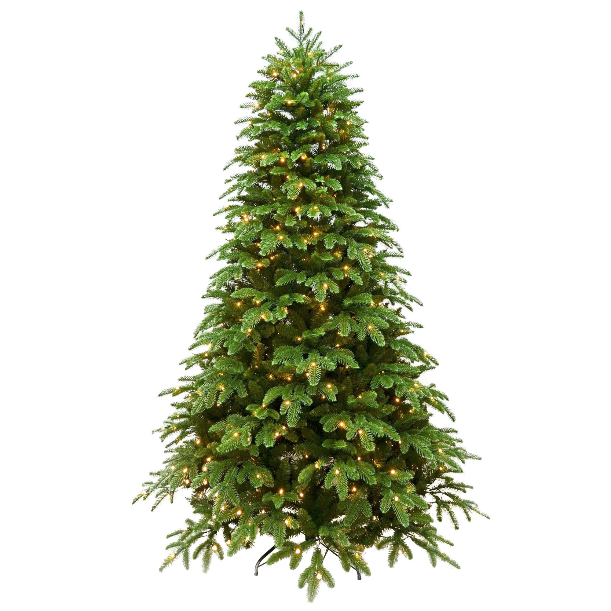 Brad artificial de Craciun, 600 LED-uri cu lumina calda, 240 cm, verde