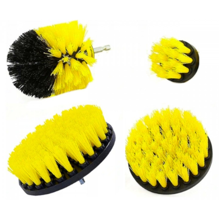 Set de perii curatare pentru bormasina, 4 buc, KD10995, Kraft&Dele