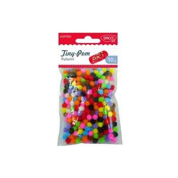 Pom Pom DACO, Model Pufarini, Dimensiune 6 mm, Multicolor Pom Pom DACO, Model Pufarini, Dimensiune 6 mm, Multicolor