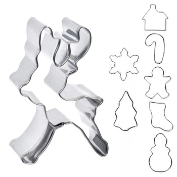 Forma metalice, Zola®, pentru biscuiti, 8 bucati, model de Craciun Forma metalice, Zola®, pentru biscuiti, 8 bucati, model de Craciun