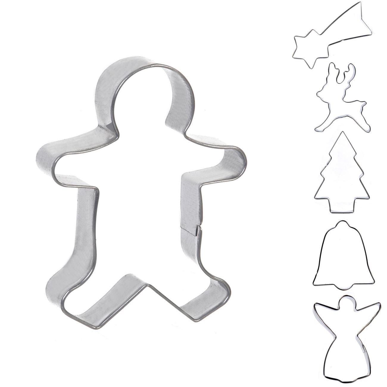 Forma metalice, Zola®, pentru biscuiti, 6 bucati, model de Craciun