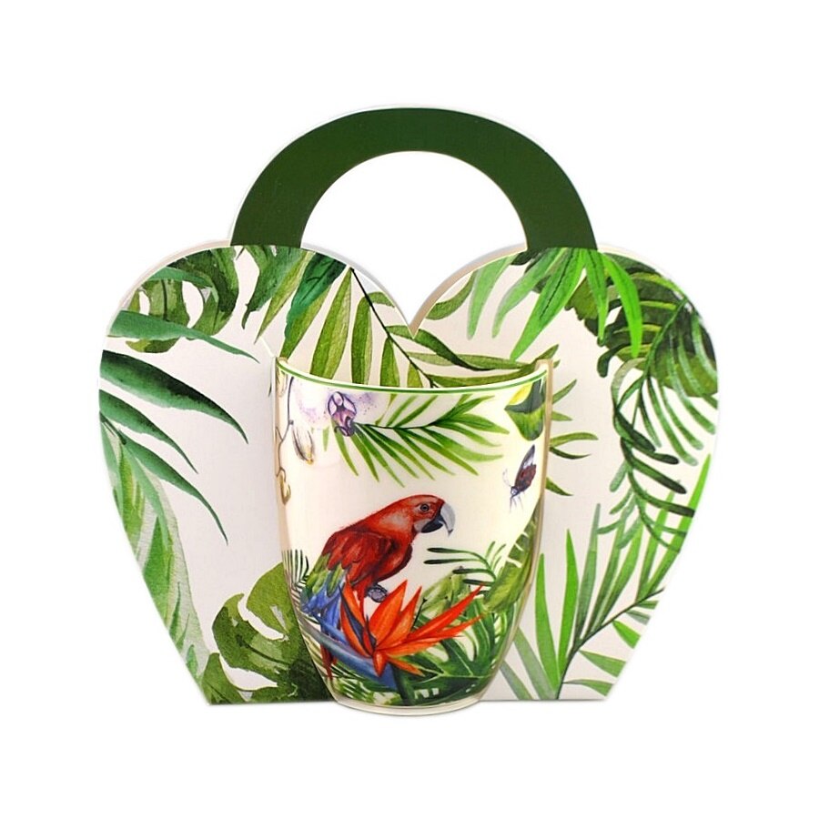 Cana portelan cu papagal - 380 ml