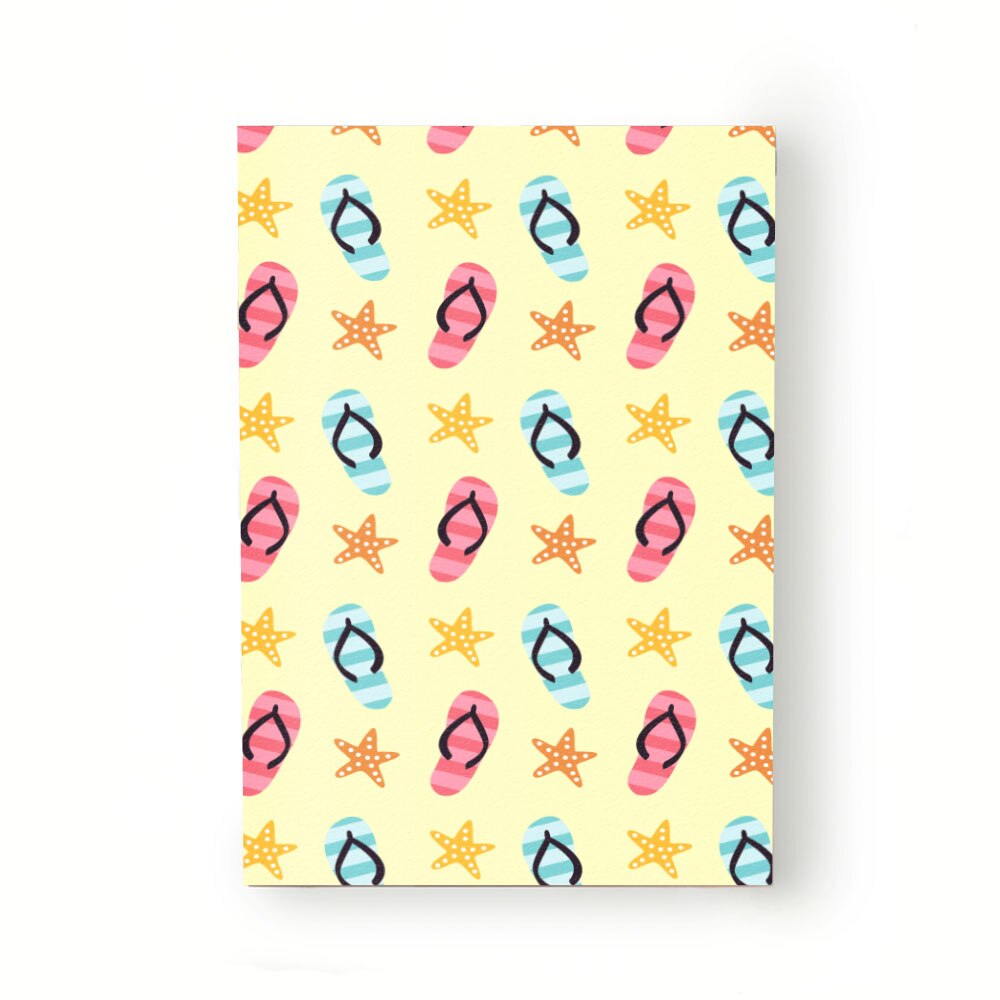 Caiet tip Agenda Heartwork cu muchie cusuta, Papuci plaja si stelute, Latime 140 mm x Inaltime 200 mm