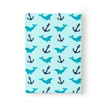 Caiet tip Agenda Heartwork cu muchie cusuta, Delfini si ancore, Latime 140 mm x Inaltime 200 mm Caiet tip Agenda Heartwork cu muchie cusuta, Delfini si ancore, Latime 140 mm x Inaltime 200 mm