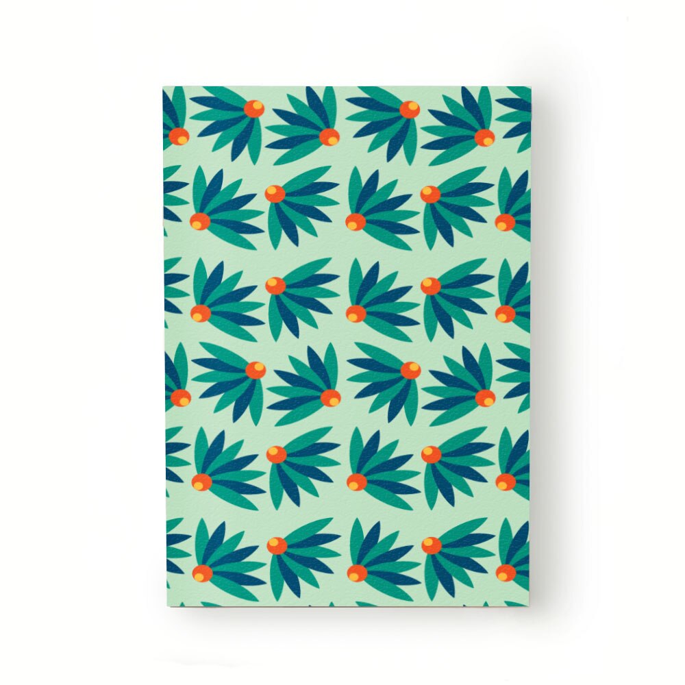 Caiet tip Agenda Heartwork cu muchie cusuta, Grup frunze verzi, Latime 140 mm x Inaltime 200 mm