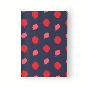 Caiet tip Agenda Heartwork cu muchie cusuta, Frunze toamna fundal albastru, Latime 140 mm x Inaltime 200 mm Caiet tip Agenda Heartwork cu muchie cusuta, Frunze toamna fundal albastru, Latime 140 mm x Inaltime 200 mm