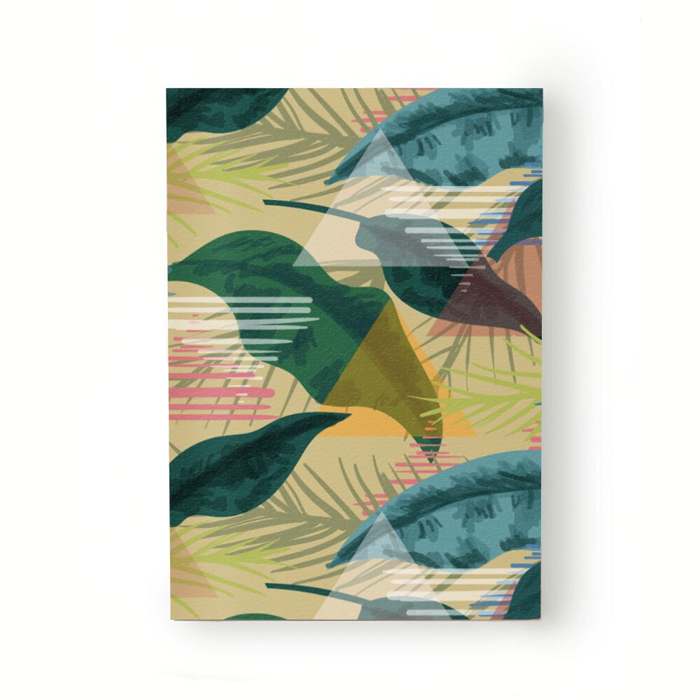 Caiet tip Agenda Heartwork cu muchie cusuta, Frunze exotic abstract, Latime 140 mm x Inaltime 200 mm