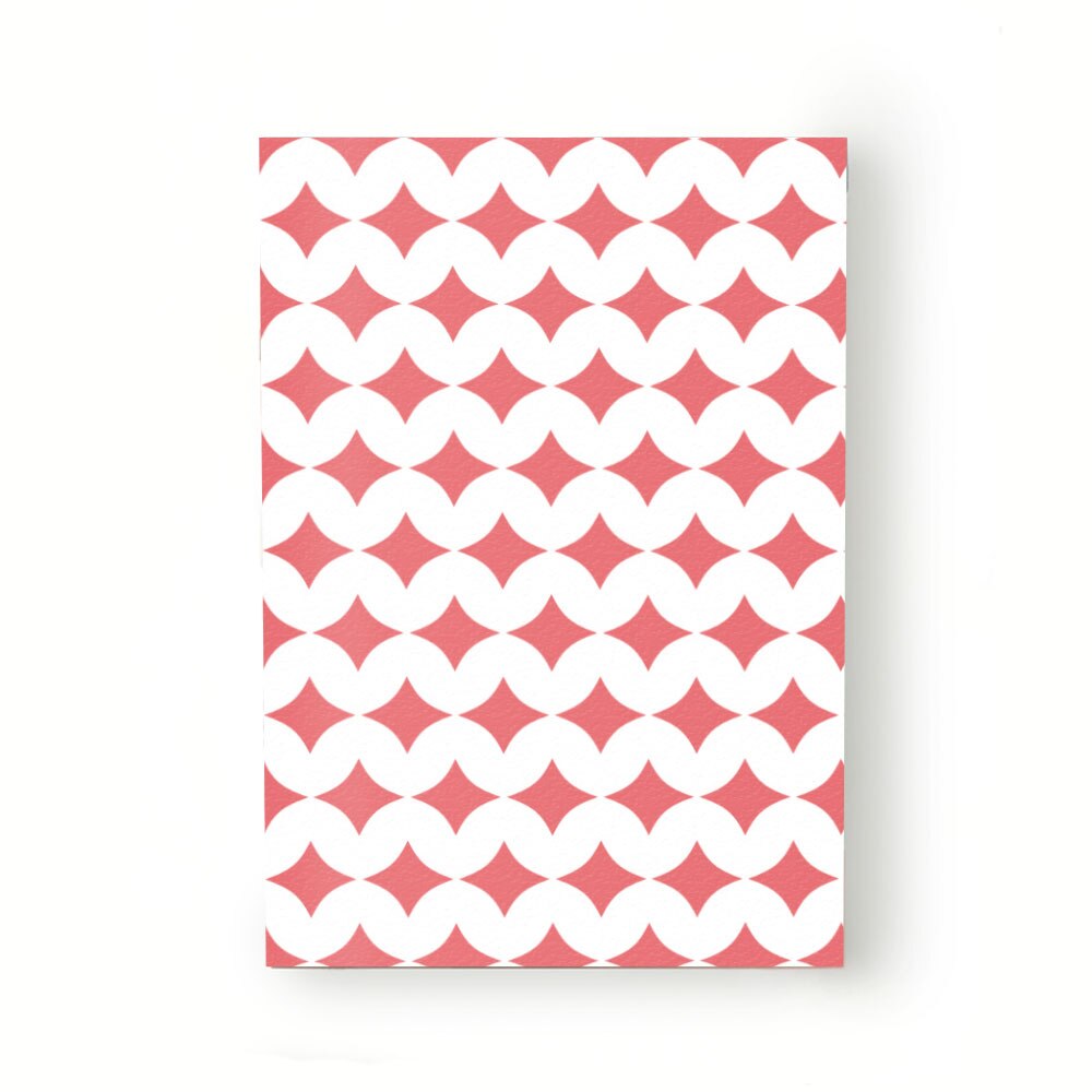 Caiet tip Agenda Heartwork cu muchie cusuta, Geometric roz, Latime 140 mm x Inaltime 200 mm