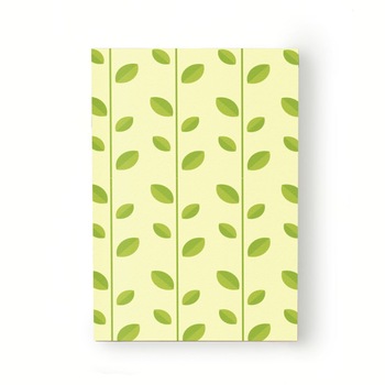 Caiet tip Agenda Heartwork cu muchie cusuta, Frunze fundal galben, Latime 140 mm x Inaltime 200 mm Caiet tip Agenda Heartwork cu muchie cusuta, Frunze fundal galben, Latime 140 mm x Inaltime 200 mm