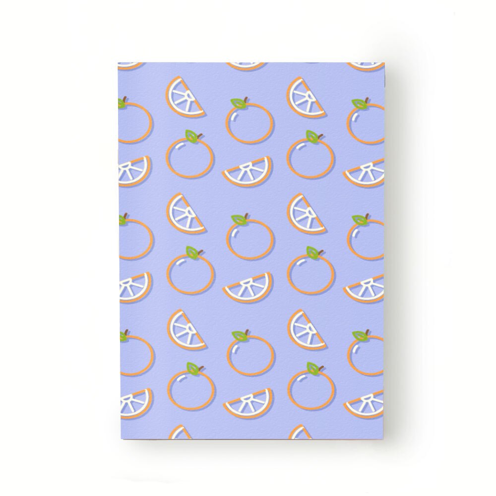 Caiet tip Agenda Heartwork cu muchie cusuta, Contur portocale mov, Latime 140 mm x Inaltime 200 mm