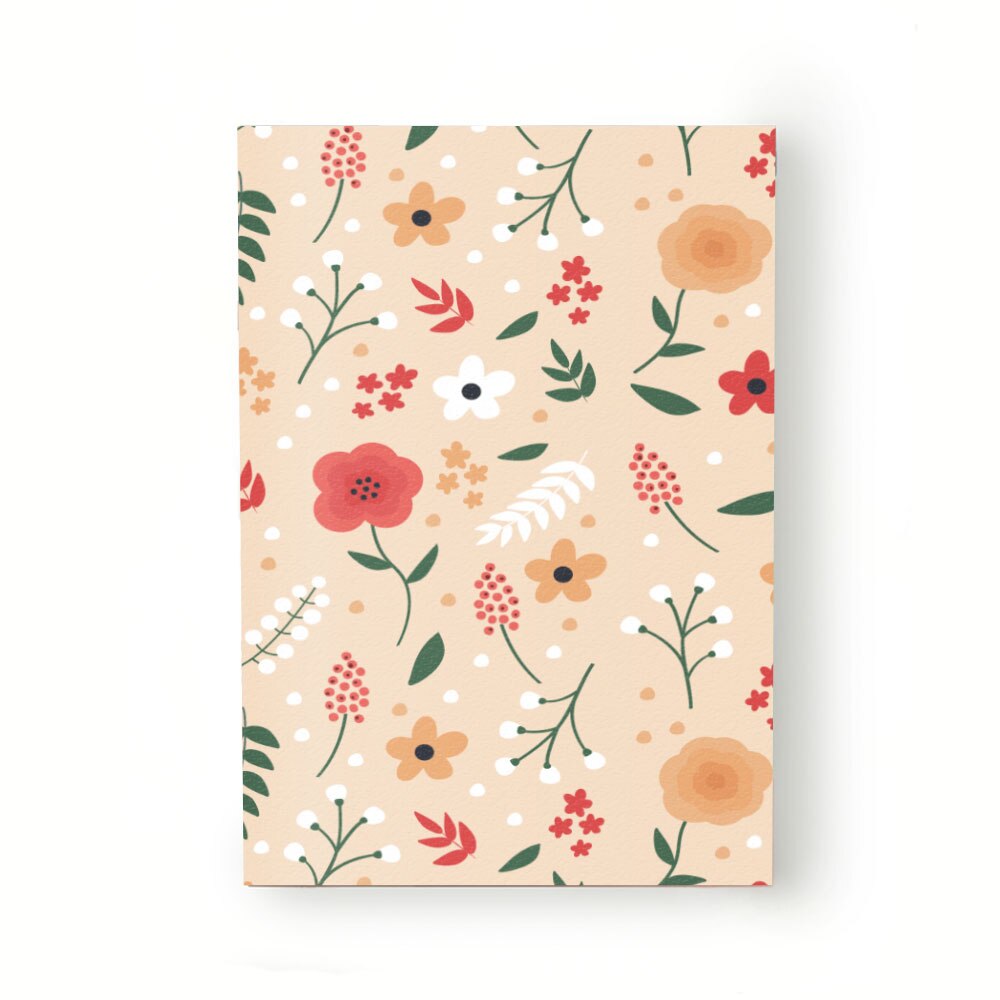 Caiet tip Agenda Heartwork cu muchie cusuta, Elemente naturale flori portocaliu, Latime 140 mm x Inaltime 200 mm