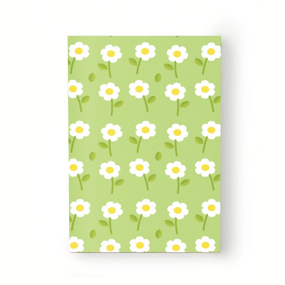 Caiet tip Agenda Heartwork cu muchie cusuta, Rand de floricele albe, Latime 140 mm x Inaltime 200 mm
