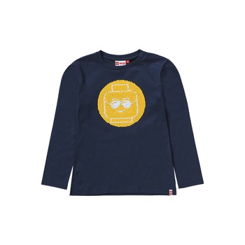 Bluza cu emoticom din paiete reversibile baieti, Lego Wear, bleumarin, 146 cm, 10-11 ani Bluza cu emoticom din paiete reversibile baieti, Lego Wear, bleumarin, 146 cm, 10-11 ani