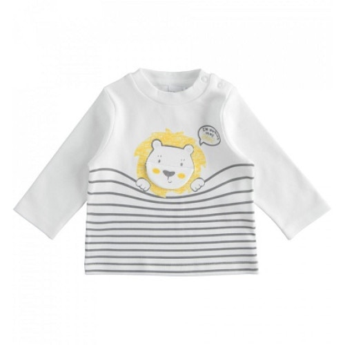 Bluza baiat Ido alba cu tigrisor