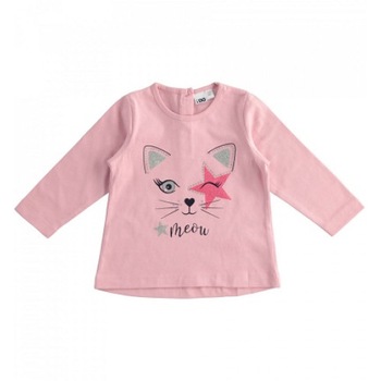 Bluza fete Ido roz cu stea si strasuri Bluza fete Ido roz cu stea si strasuri