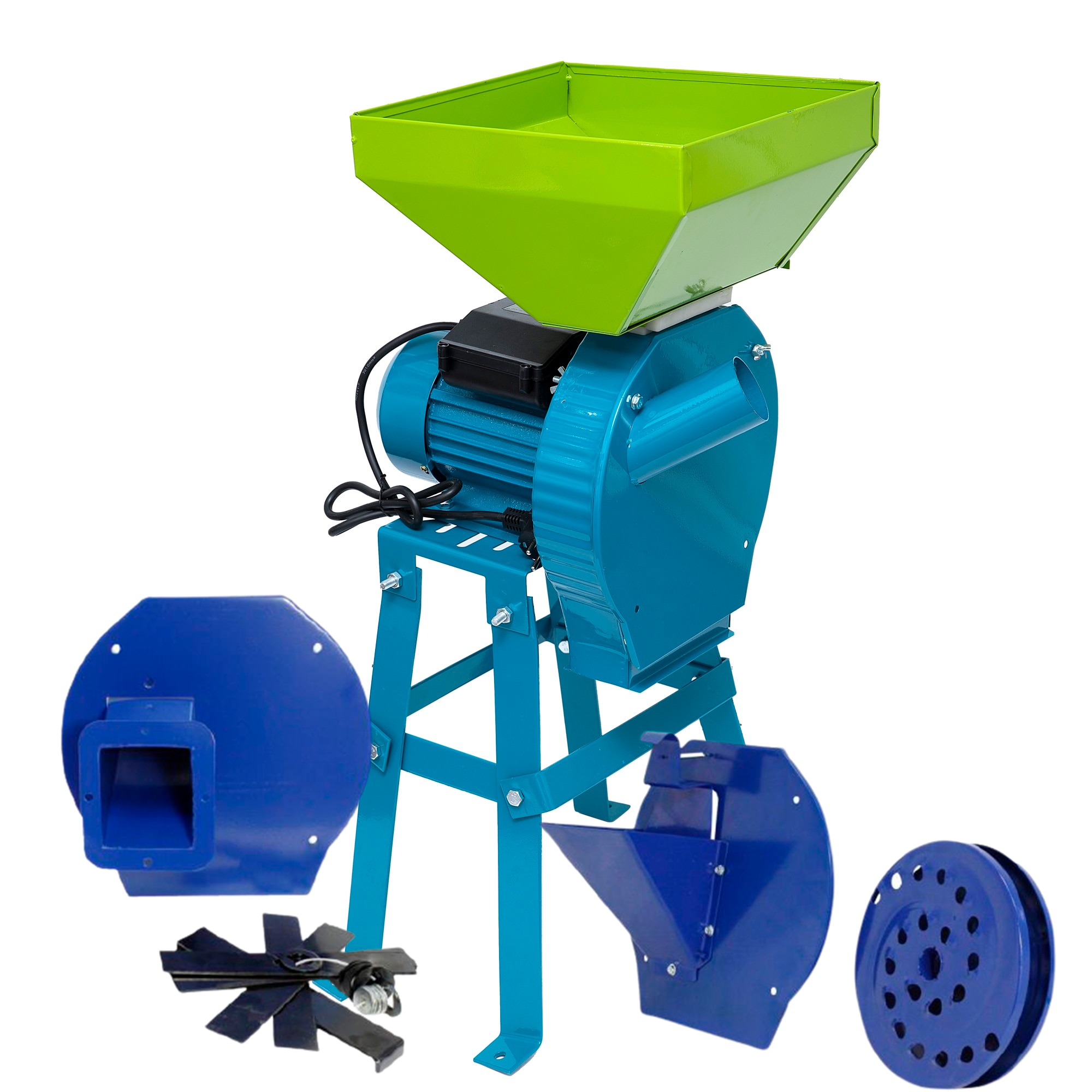 Moara Cuva Mare Wertcraft 3,5 kw, pentru fructe, legume, cereale, stiuleti, furaje si resturi vegetale cu suport